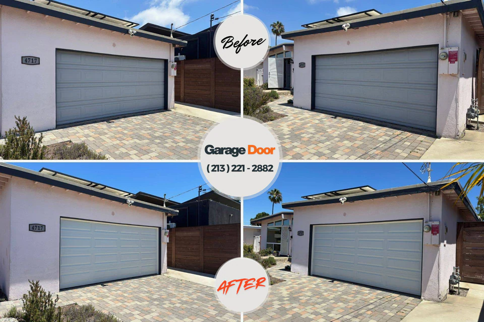 Before and after: garage door repair Lincoln, DE